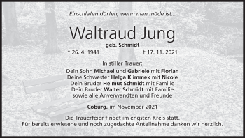 Anzeige von Waltraud Jung von MGO