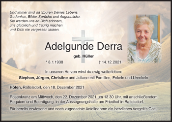 Anzeige von Adelgunde Derra von MGO