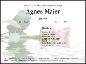 Anzeige von Agnes Maier von MGO