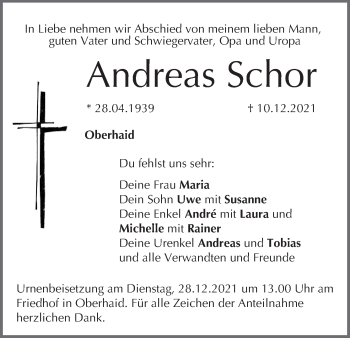 Anzeige von Andreas Schor von MGO