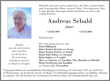Anzeige von Andreas Sebald von MGO