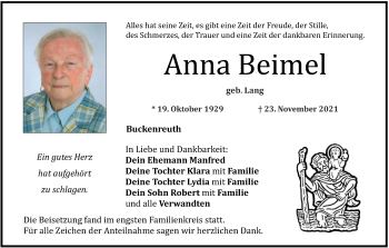Anzeige von Anna Beimel von MGO