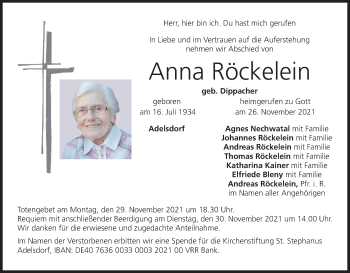 Anzeige von Anna Röckelein von MGO