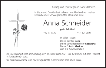 Anzeige von Anna Schneider von MGO