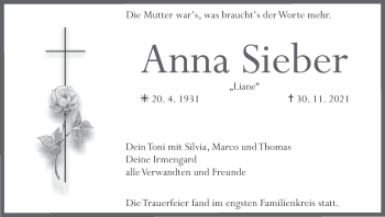 Anzeige von Anna Sieber von MGO