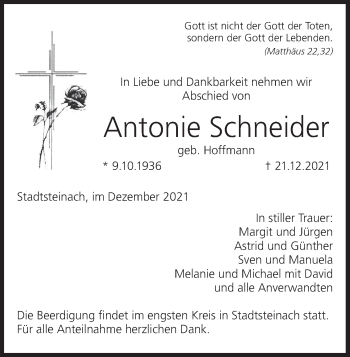 Anzeige von Antonie Schneider von MGO