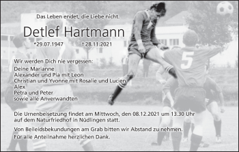 Anzeige von Detlef Hartmann von MGO