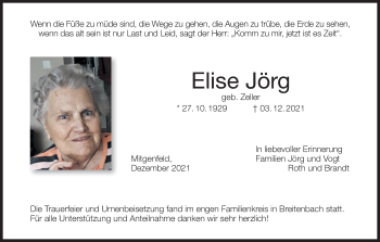 Anzeige von Elise Jörg von MGO