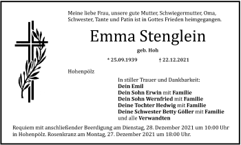 Anzeige von Emma Stenglein von MGO