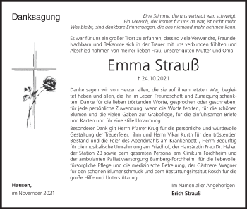 Anzeige von Emma Strauß von MGO