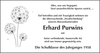 Anzeige von Erhard Purwins von MGO