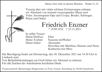 Anzeige von Friedrich Enzner von MGO