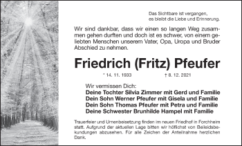 Anzeige von Friedrich Pfeufer von MGO