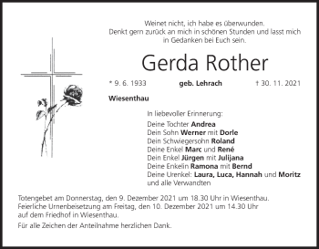 Anzeige von Gerda Rother von MGO