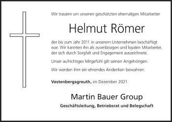 Anzeige von Helmut Römer von MGO
