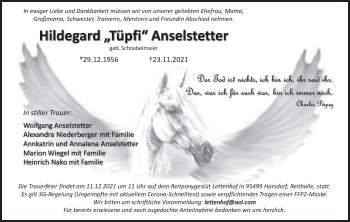 Anzeige von Hildegard  Anselstetter von MGO