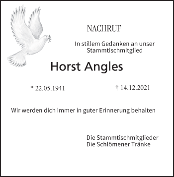 Anzeige von Horst Angles von MGO