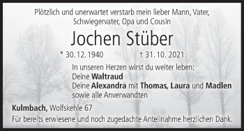 Anzeige von Jochen Stüber von MGO