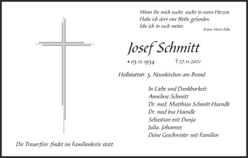 Anzeige von Josef Schmitt von MGO
