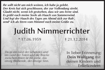 Anzeige von Judith Nimmerrichter von MGO