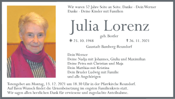 Anzeige von Julia Lorenz von MGO
