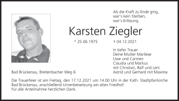 Anzeige von Karsten Ziegler von MGO