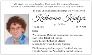 Anzeige von Katharina Kratzer von MGO