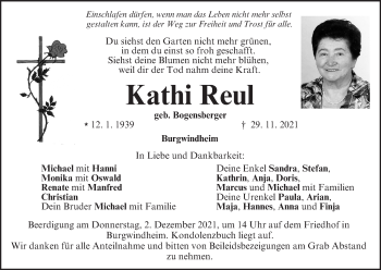Anzeige von Kathi Reul von MGO
