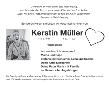 Anzeige von Kerstin Müller von MGO