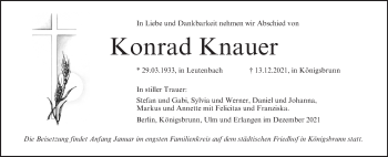 Anzeige von Konrad Knauer von MGO