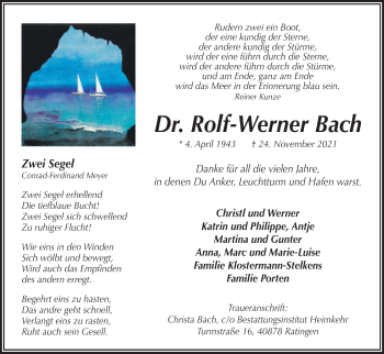 Anzeige von lf-Werner Bach von MGO