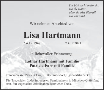 Anzeige von Lisa Hartmann von MGO