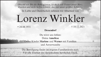 Anzeige von Lorenz Winkler von MGO