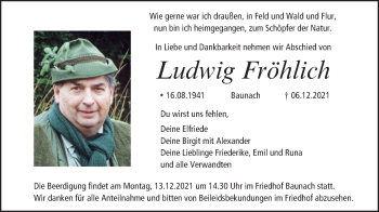 Anzeige von Ludwig Fröhlich von MGO