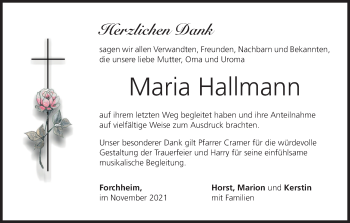 Anzeige von Maria Hallmann von MGO