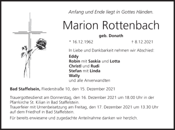 Anzeige von Marion Rottenbach von MGO