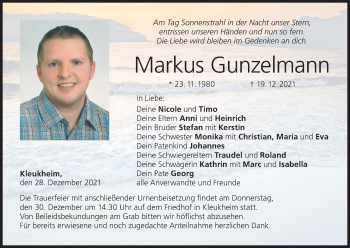 Anzeige von Markus Gunzelmann von MGO
