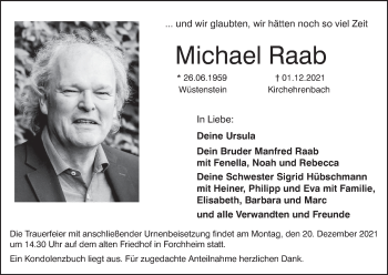 Anzeige von Michael Raab von MGO