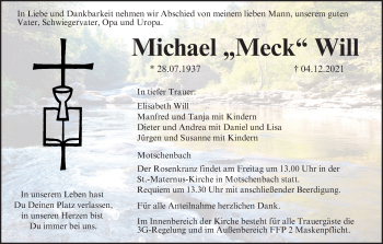 Anzeige von Michael Will von MGO