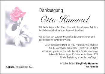 Anzeige von Otto Hummel von MGO