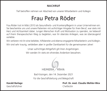 Anzeige von Petra Röder von MGO