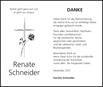 Anzeige von Renate Schneider von MGO