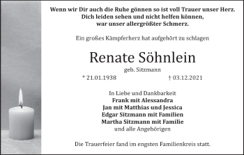 Anzeige von Renate Söhnlein von MGO