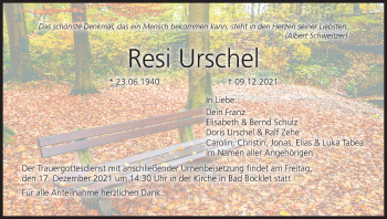 Anzeige von Resi Urschel von MGO