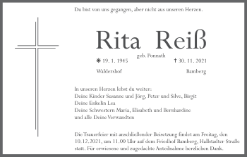Anzeige von Rita Reiß von MGO