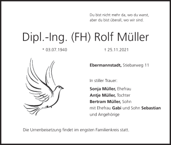 Anzeige von Rolf Müller von MGO