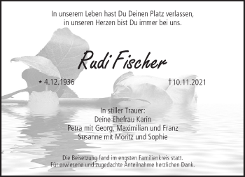 Anzeige von Rudi Fischer von MGO
