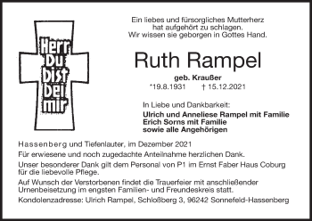 Anzeige von Ruth Rampel von MGO