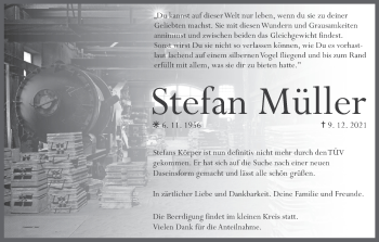 Anzeige von Stefan Müller von MGO