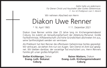 Anzeige von Uwe Renner von MGO